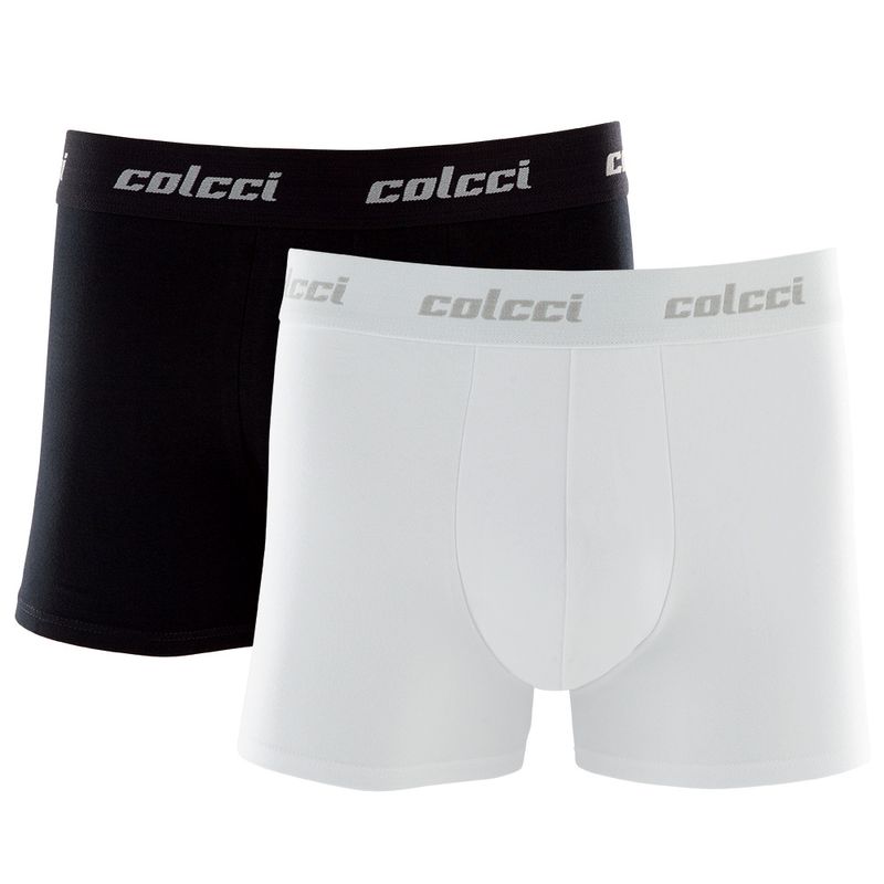 Kit 2 Cuecas Boxer Cotton Preto 01 Colcci