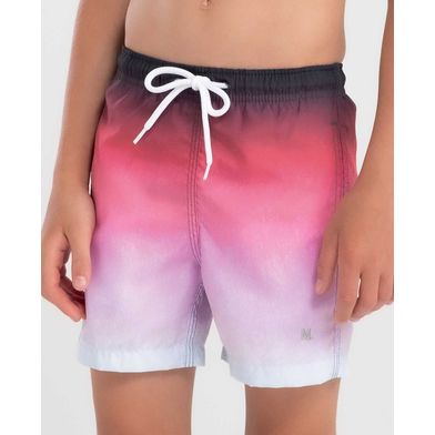 Short Praia Infantil Estampado Degradé Rosa M