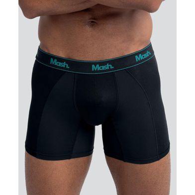 Cueca Boxer Longa Microfibra Active Preto G