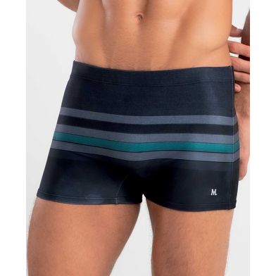 Sunga Boxer Estampada Listras Preto P