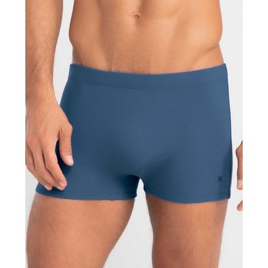 Sunga Boxer Lisa Textura Azul Jeans Escuro P