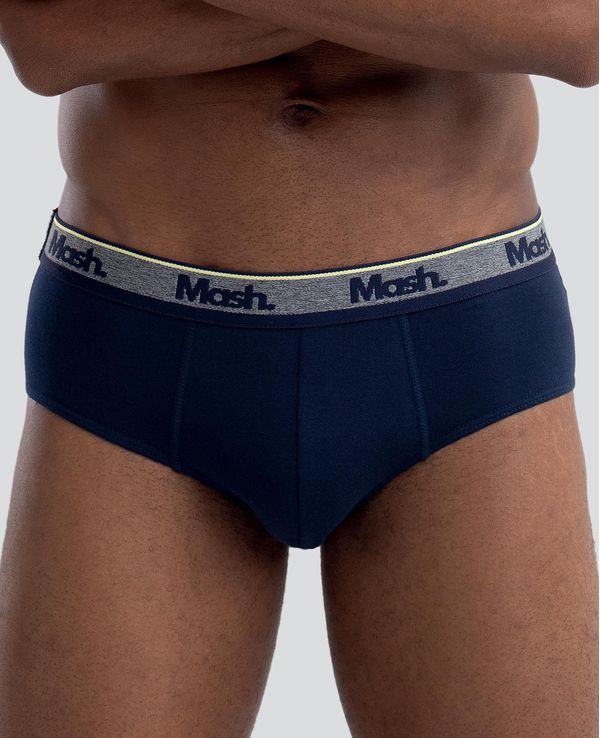 Cueca Slip Cotton Azul Marinho GG
