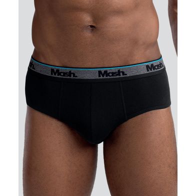 Cueca Slip Cotton Preto GG