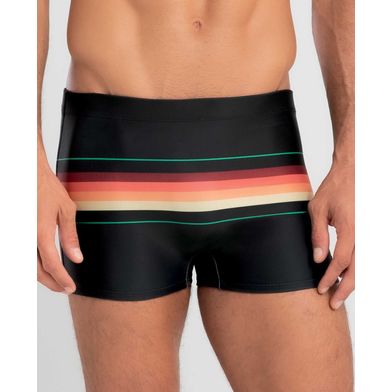 Sunga Boxer Estampa Listras Hang Loose Preto P