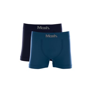 Kit 2 Cuecas Boxer Microfibra sem Costura Azul Jeans Escuro GG