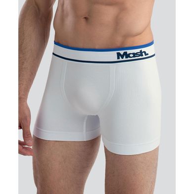 Cueca Boxer Microfibra sem Costura Branco M