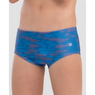 Sungão Estampado Peixes Infantil Azul Royal G