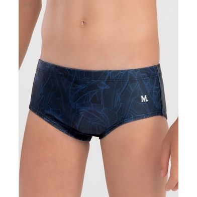 Sungão Estampado Folhagem Infantil Preto M