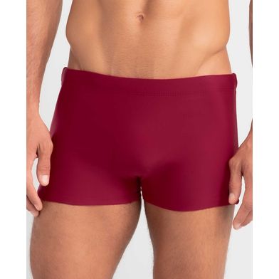 Sunga Boxer Lisa com Vivo Lateral Vermelho Escuro P