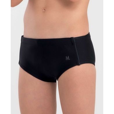 Sungão Liso com Vivo Lateral Infantil Preto G