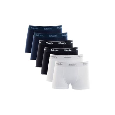 Kit 6 Cuecas Boxer Algodão Infantil Sortido M