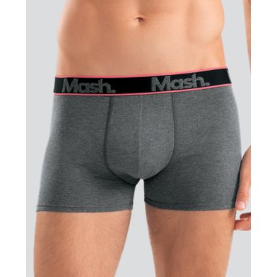 Cueca Boxer Cotton Cinza Mescla Escuro G