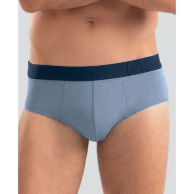 Cueca Slip Cotton Blend Azul Marinho GG