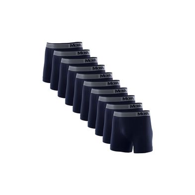 Kit 10 Cuecas Boxer Microfibra sem Costura Azul Marinho M