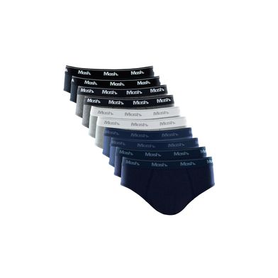 Kit 10 Cuecas Slip Algodão Sortido 03 P