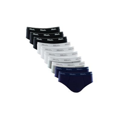 Kit 10 Cuecas Slip Algodão Sortido 01 G