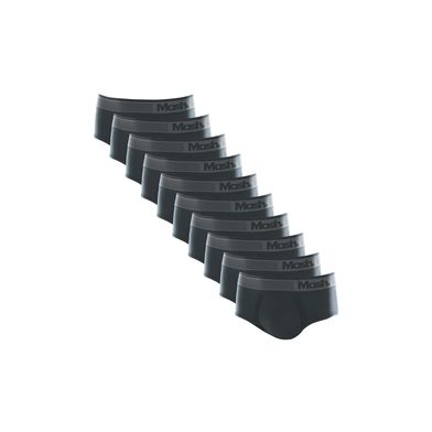 Kit 10 Cuecas Slip Microfibra sem Costura Cinza Chumbo GG