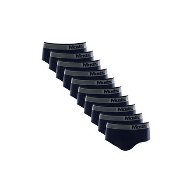 Kit 10 Cuecas Slip Microfibra sem Costura Azul Marinho M