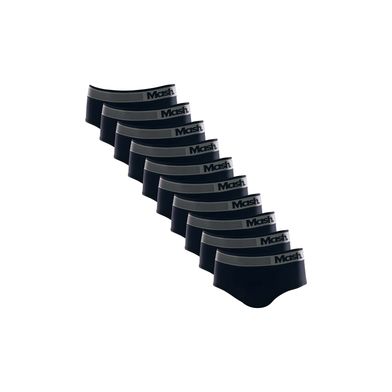 Kit 10 Cuecas Slip Microfibra sem Costura Preto P