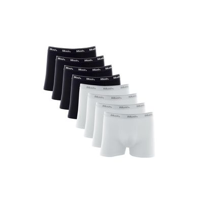 Kit 8 Cuecas Boxer Cotton Preto M