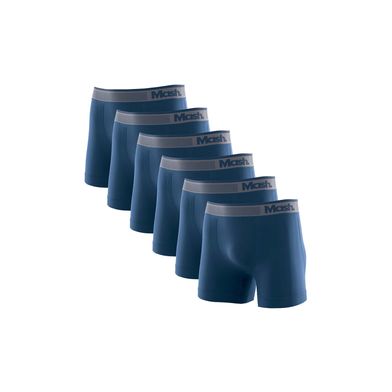 Kit 6 Cuecas Boxer Microfibra sem Costura Azul Diesel G