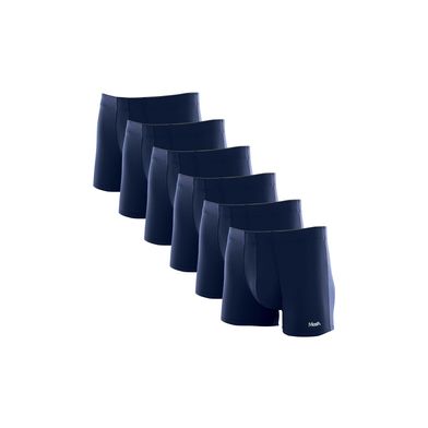 Kit 6 Cuecas Boxer Microfibra Azul Marinho GG