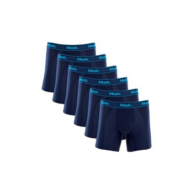 Kit 6 Cuecas Boxer Microfibra Active Azul Marinho GG