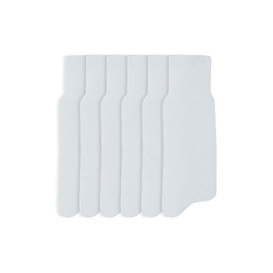 Kit 6 Pares Meia Social Cano Longo Algodão Lisa Branco
