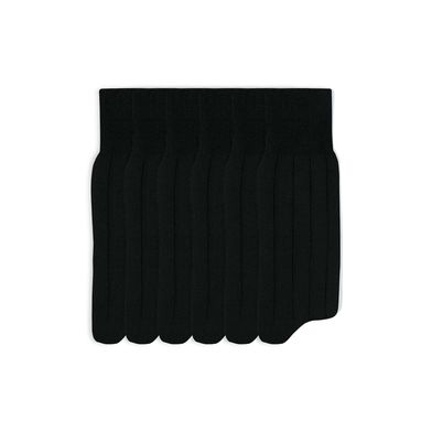Kit 6 Pares Meia Social Cano Longo Algodão Canelada Preto