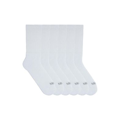 Kit 6 Pares Meia Esportiva Cano Longo Branco 38-41