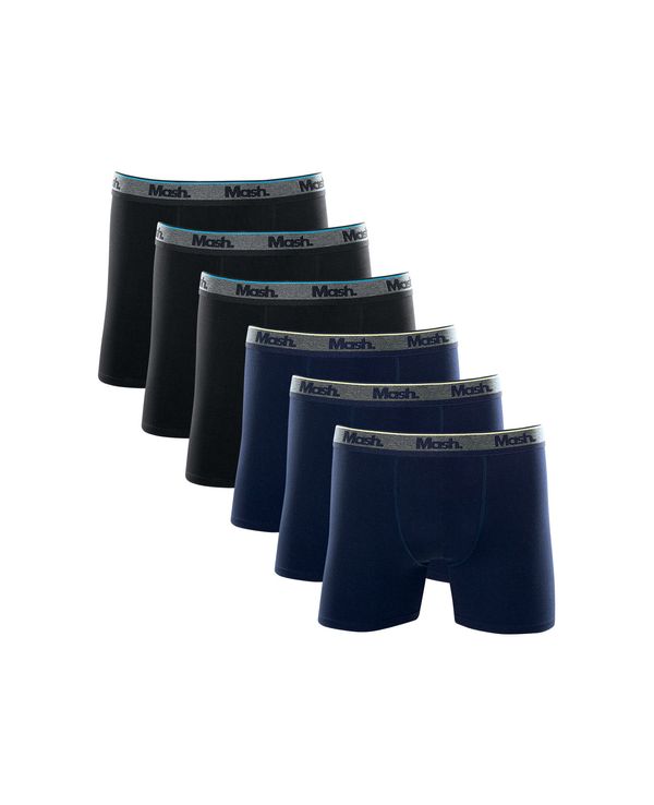 Kit 6 Cuecas Boxer Longa Cotton Sortido P