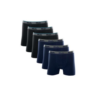 Kit 6 Cuecas Boxer Longa Cotton Sortido P