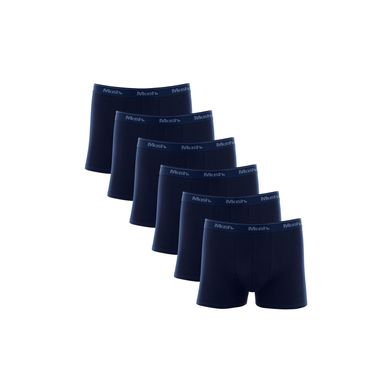 Kit 6 Cuecas Boxer Cotton Azul Marinho M