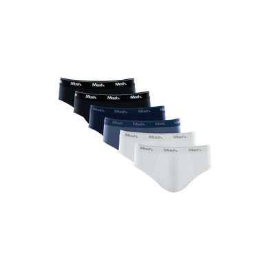 Kit 6 Cuecas Slip Algodão Sortido 01 P