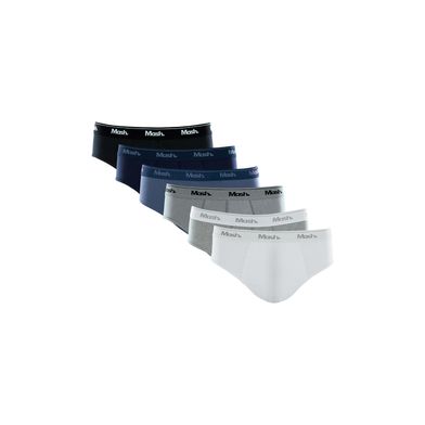 Kit 6 Cuecas Slip Algodão Sortido GG