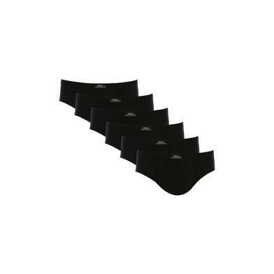 Kit 6 Cuecas Slip Algodão Plus Size Preto XGG