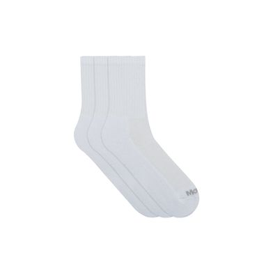 Kit 3 Pares Meia Esportiva Cano Médio Branco 39-43