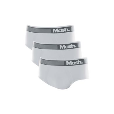 Kit 3 Cuecas Slip Microfibra sem Costura Branco G