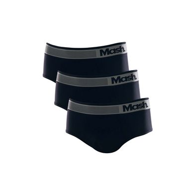 Kit 3 Cuecas Slip Microfibra sem Costura Preto GG