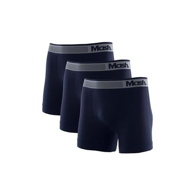 Kit 3 Cuecas Boxer Microfibra sem Costura Azul Marinho G