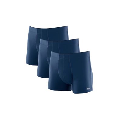 Kit 3 Cuecas Boxer Microfibra Azul Jeans Escuro M