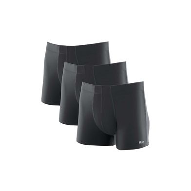 Kit 3 Cuecas Boxer Microfibra Cinza Chumbo P