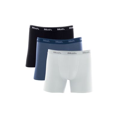 Kit 3 Cuecas Boxer Longa Cotton Sortido 01 P