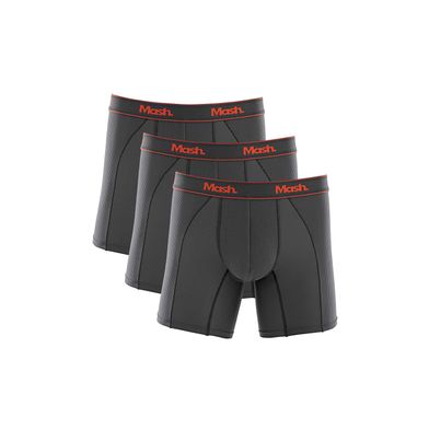 Kit 3 Cuecas Boxer Microfibra Active Cinza Chumbo G