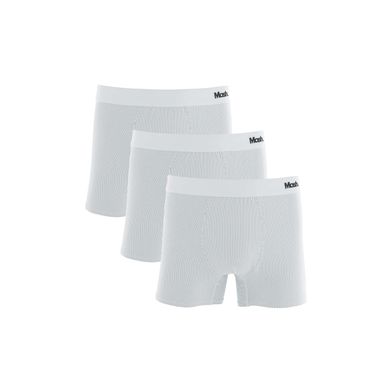 Kit 3 Cuecas Boxer Microfibra Risca de Giz Branco GG