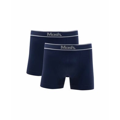 Kit 2 Cuecas Boxer Microfibra sem Costura Azul Marinho GG