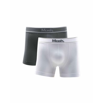 Kit 2 Cuecas Boxer Microfibra sem Costura Cinza Chumbo P