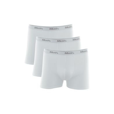 Kit 3 Cuecas Boxer Cotton Branco G