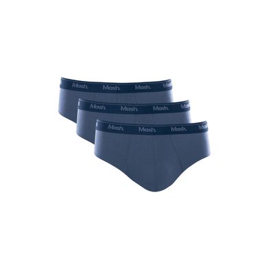 Kit 3 Cuecas Slip Algodão Azul Jeans Escuro P