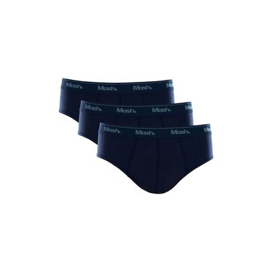 Kit 3 Cuecas Slip Algodão Azul Marinho G